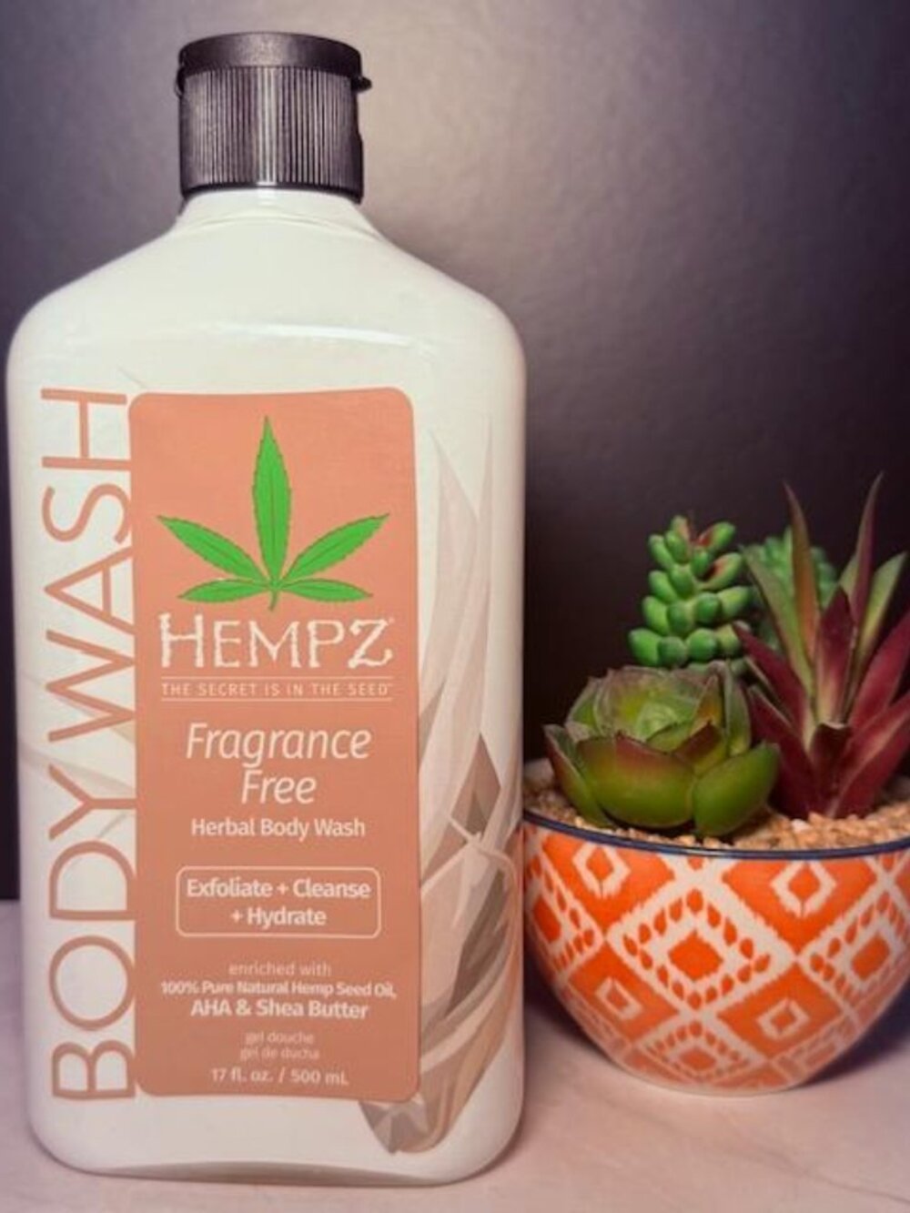 Hempz Fragrance Free Body Wash 🌿 Herbal Hydrating 17 oz NEW